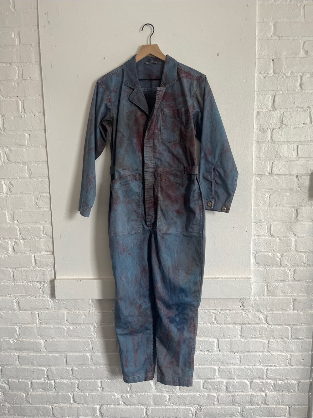 Alex Mill Blue and Purple Custom Tie Die Jumpsuit